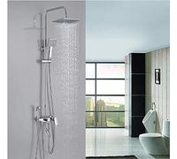 JZWCHQ Kits de douche, 1 ensemble de robinets de salle de bain, ensemble de robinets de douche avec barre coulissante, pulvérisateur à main, pommeau de douche, robinets de baignoire