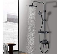 JZWCHQ Kits de Douche, Douche Noire Robinet thermostatique à écran numérique soupape Murale Pomme de Douche à la Main avec des Ensembles de Douche de Salle de Bain par.