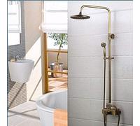 JZWCHQ Kits de douche, ensemble de douche mural Tornei Ra Salle de bain Pomme de douche avec douchette à main Pulvérisateur Rainfall Baignoire Chrome évier Robinet mitigeur