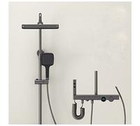 JZWCHQ Kits de douche, système de douche thermostatique, affichage de la température, pommeau de douche avec main, ensemble de robinet de douche, pommeau de douche à effet pluie avec pulvérisateur à