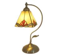 JZWCHQ Lampe de Table Vintage pour Le Salon de Style européen de la Lampe en Verre colorée pour la Chambre, Blanc (Jaune Taille Unique) (Jaune Taille Unique)