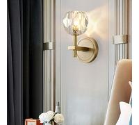 JZWCHQ Lampe Murale en Cristal de Luxe Or Monte à Chasse d'eau H65 Mur de Bronze Lumière G9 Crystal Lights Home Chadow Salon Entrée Lantern Mural