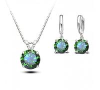 JZWCHQ Les boucles d'oreilles se mettent en pointillé Crystal pour les femmes petite amie Valentine 925