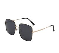 JZWCHQ Les Femmes polarisation de la Mode rétro de Lunettes de Soleil en métal décoration du Soleil (Couleur: C, Taille: médium)