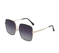 JZWCHQ Les Femmes polarisation de la Mode rétro de Lunettes de Soleil en métal décoration du Soleil (Couleur: C, Taille: médium)