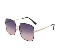 JZWCHQ Les Femmes polarisation de la Mode rétro de Lunettes de Soleil en métal décoration du Soleil (Couleur: C, Taille: médium)