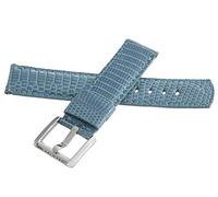 JZWCHQ Locman masculin de 21 mm bleu en cuir bleu bracelet de montre avec boucle argentée