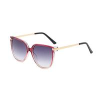 JZWCHQ Lunettes de soleil à monture ronde œil de chat, hommes et femmes, grand cadre, photographie de rue extérieure (couleur : B, taille : moyenne), b, Taille unique