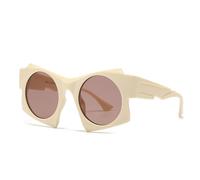 JZWCHQ Lunettes de soleil carrées irrégulières pour homme et femme - Monture unique - Lunettes de soleil tendance UV400
