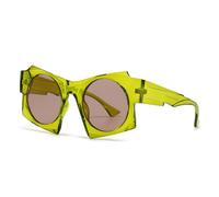 JZWCHQ Lunettes de soleil carrées irrégulières pour homme et femme - Monture unique - Lunettes de soleil tendance UV400