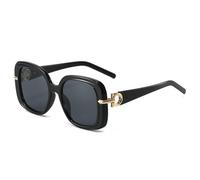 JZWCHQ Lunettes de soleil carrées tendance pour femmes, lunettes de soleil de luxe UV400 surdimensionnées
