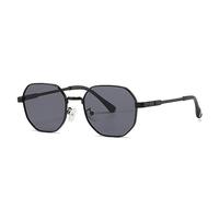 JZWCHQ Lunettes de Soleil octogonales Hommes Tendance Vintage steunpunk Hip hop verême de Soleil Ovale rétro Les Lunettes UVear UV400 en métal rétro