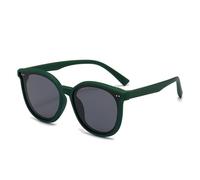 JZWCHQ Lunettes de soleil polarisées pour enfants de 3 à 12 ans, monture souple, œil de chat, protection UV400, lunettes ovales, Vert, Taille unique