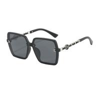 JZWCHQ Lunettes de soleil polarisées surdimensionnées pour femme avec verres dégradés Protection UV400, Noir , Taille unique