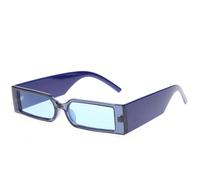 JZWCHQ Lunettes de soleil rectangulaires style hip-hop UV400 - Style vintage - Petit cadre