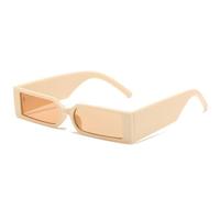 JZWCHQ Lunettes de soleil rectangulaires style hip-hop UV400 - Style vintage - Petit cadre