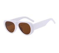 JZWCHQ Lunettes de soleil rétro à monture large pour homme, résistant aux UV, ovale, pour femme, style minimaliste avancé