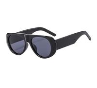 JZWCHQ Lunettes de soleil rétro à monture large pour homme, résistant aux UV, ovale, pour femme, style minimaliste avancé
