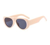 JZWCHQ Lunettes de soleil rétro à monture large pour homme, résistant aux UV, ovale, pour femme, style minimaliste avancé