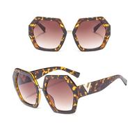 JZWCHQ Lunettes de soleil rétro UV400 pour femme, Thé léopard, Taille unique
