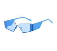 JZWCHQ Lunettes de soleil sans cadre miroir pour femmes, lunettes de soleil rétro pour hommes, personnalité, lunettes de mode populaires UV400