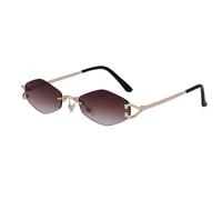 JZWCHQ Lunettes de soleil sans monture pour femme avec monture en métal Style punk UV400, 2, Taille unique
