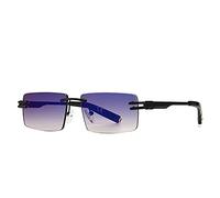 JZWCHQ Lunettes de soleil sans monture pour femme et homme - Style vintage - Rectangulaire - Dégradé - UV400