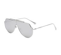 JZWCHQ Lunettes de soleil surdimensionnées avec monture en alliage pour homme et femme, Argenté., Taille unique