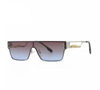 JZWCHQ Lunettes de Soleil surdimensionnées Homme Femme Grand Cadre Verres de Soleil mâle Gradient Clair Un Seul Morceau UV400