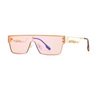 JZWCHQ Lunettes de Soleil surdimensionnées Homme Femme Grand Cadre Verres de Soleil mâle Gradient Clair Un Seul Morceau UV400