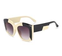 JZWCHQ Lunettes de soleil surdimensionnées tendance pour homme et femme avec nuances UV400, gris, Taille unique