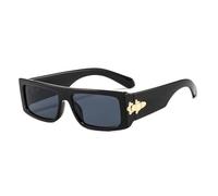 JZWCHQ Lunettes de soleil tendance rectangulaires de luxe pour femme, vintage, motif léopard coloré