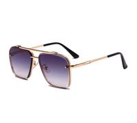 JZWCHQ Lunettes de soleil vintage tendance pour homme 2025 2024, Double gris., Taille unique