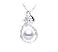 JZWCHQ Lustre en perles d'eau douce naturelles, pendentif fin, bijoux, collier, cadeau pour femmes, léger