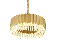 JZWCHQ Luxury Modern Chaner Dining Room D Black Chaners Grand K9 Round Suspendu Suspendu luminaire pour la Maison de Chambre à Coucher Farmhouse-Black 50x30cm (D 50x30cm)