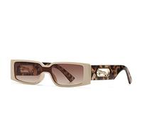 JZWCHQ Luxury Square Small Frame Lunettes de Soleil Femmes Hommes Fashion Vintage Vintage Léopard Head Sun Glasses pour Masculin UV400