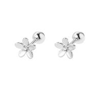 JZWCHQ Mini Flower Cartilage Boucles d'oreilles pour femmes 925 argent sterling hypoallergénique cz mignon petite petite marguerite