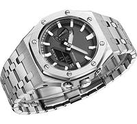 JZWCHQ MOD KIT 5th En boîtier de bande de montre en acier inoxydable pour GA2100 / 2110, Metal Watch Band Remplacement Accessoires Origin Chine