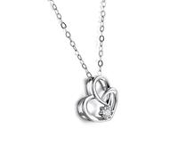 JZWCHQ Moissanite D Color Moisanite Heart Pendant Collier Silver 925 Gemstone 925 Silver Chain