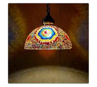 JZWCHQ Moyen-Orient Style réaliste Restaurant Exotic Hotel Inn Inn Xinjiang Restaurant Cafe Living Room Bedroom Aisle Verre Chandelier (thé 30 cm)