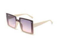 JZWCHQ Nouveau 2025 Fashion Large Frame One Piece Lunettes de soleil polyvalentes Tendance Rice Nail Femmes Lunettes de soleil