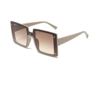 JZWCHQ Nouveau 2025 Fashion Large Frame One Piece Lunettes de soleil polyvalentes Tendance Rice Nail Femmes Lunettes de soleil