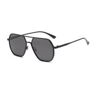 JZWCHQ Nouveau 2025 Herren Retro Sonnenbrille Metallrahmen Sonnenbrille Schutzbrille Autofahrerbrille UV400, Noir/gris, Taille unique