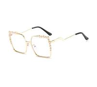 JZWCHQ Nouveau 2025 Lunettes de Soleil carré surdimensionnées Dames Luxury Pearl Sunlses de Soleil Femmes Designer Fashion Shades Big Square