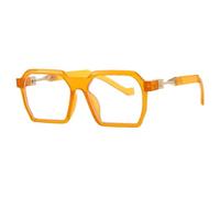 JZWCHQ Nouvelles lunettes de soleil tendance tendance pour hommes et femmes, lunettes de soleil surdimensionnées à nuances claires, lunettes de soleil uniques et cool, Orange, Taille unique