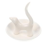 JZWCHQ Ornements Mignons Dessin animé Porte-Anneau de Chien en céramique