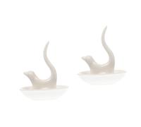 JZWCHQ Ornements Mignons Dessin animé Porte-Anneau de Chien en céramique