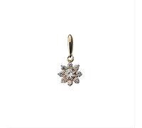 JZWCHQ pavé cristaux plaqués 14K Sun Flower Pendant Collier Femmes Femmes Exquise Bijoux Accessoires Fabriqué en Chine