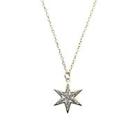 JZWCHQ Pavé Crystal Collier Star Pendant à six points