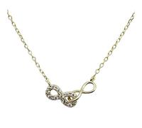 JZWCHQ Pavé Crystal Infinity Figure Collier pour femmes Accessoires de bijoux de mariage fabriqués en Chine